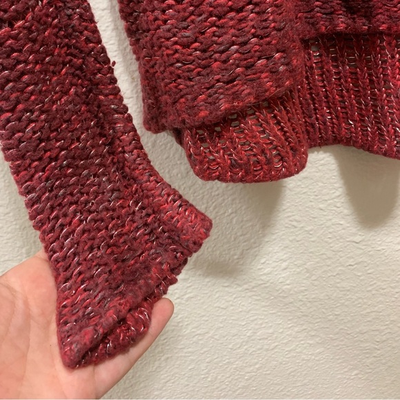 girls sweater L(14)| GUESS kids| dark pink & silver| knit long sleeve - Picture 4 of 5